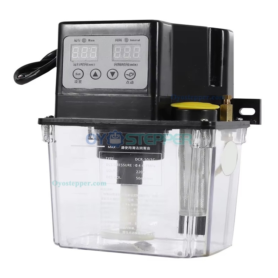 220V 1L/ 2L CNC Automatic Lubricating Oil Pump Electromagnetic Lubrication Pump without Pressure Gauge